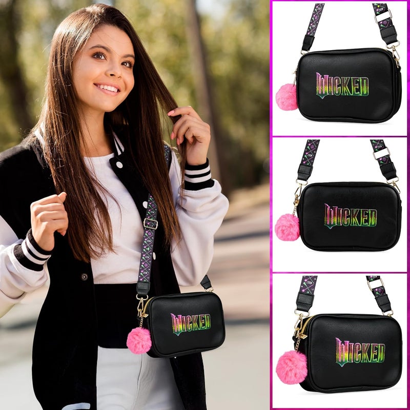 WICKED Crossbody Bag for Girls, Teens Faux Leather Shoulder Sling Messenger Bag Girls Travel Essentials Fanny Pack Purse Theater Gifts for Her - Image 5